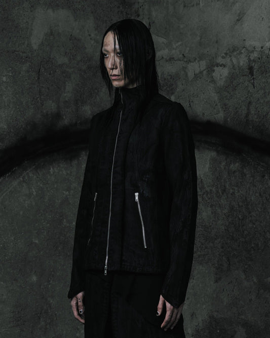 Arc-Zip Coated Denim Jacket