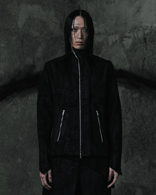 Arc-Zip Coated Denim Jacket