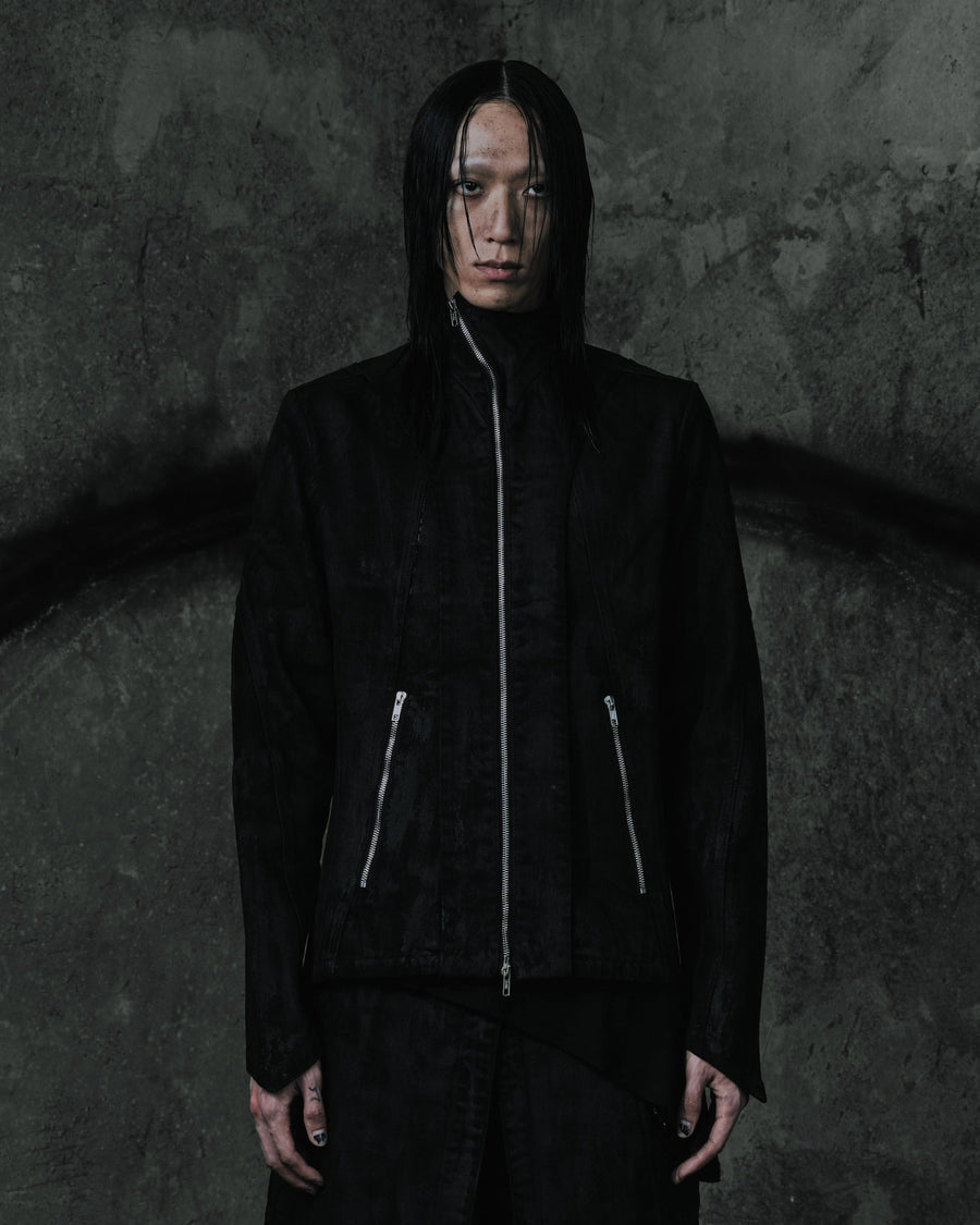 Arc-Zip Coated Denim Jacket