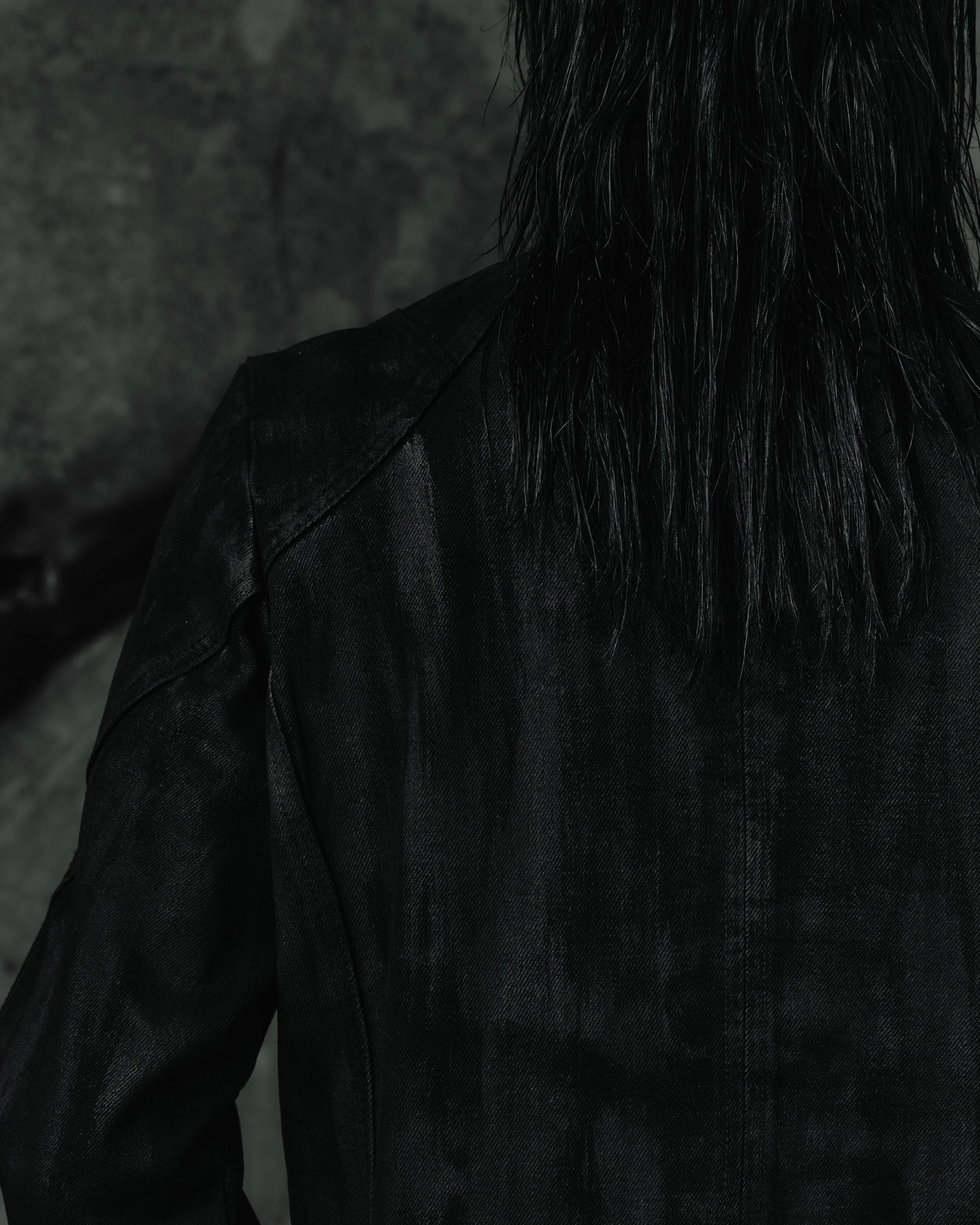 Arc-Zip Coated Denim Jacket