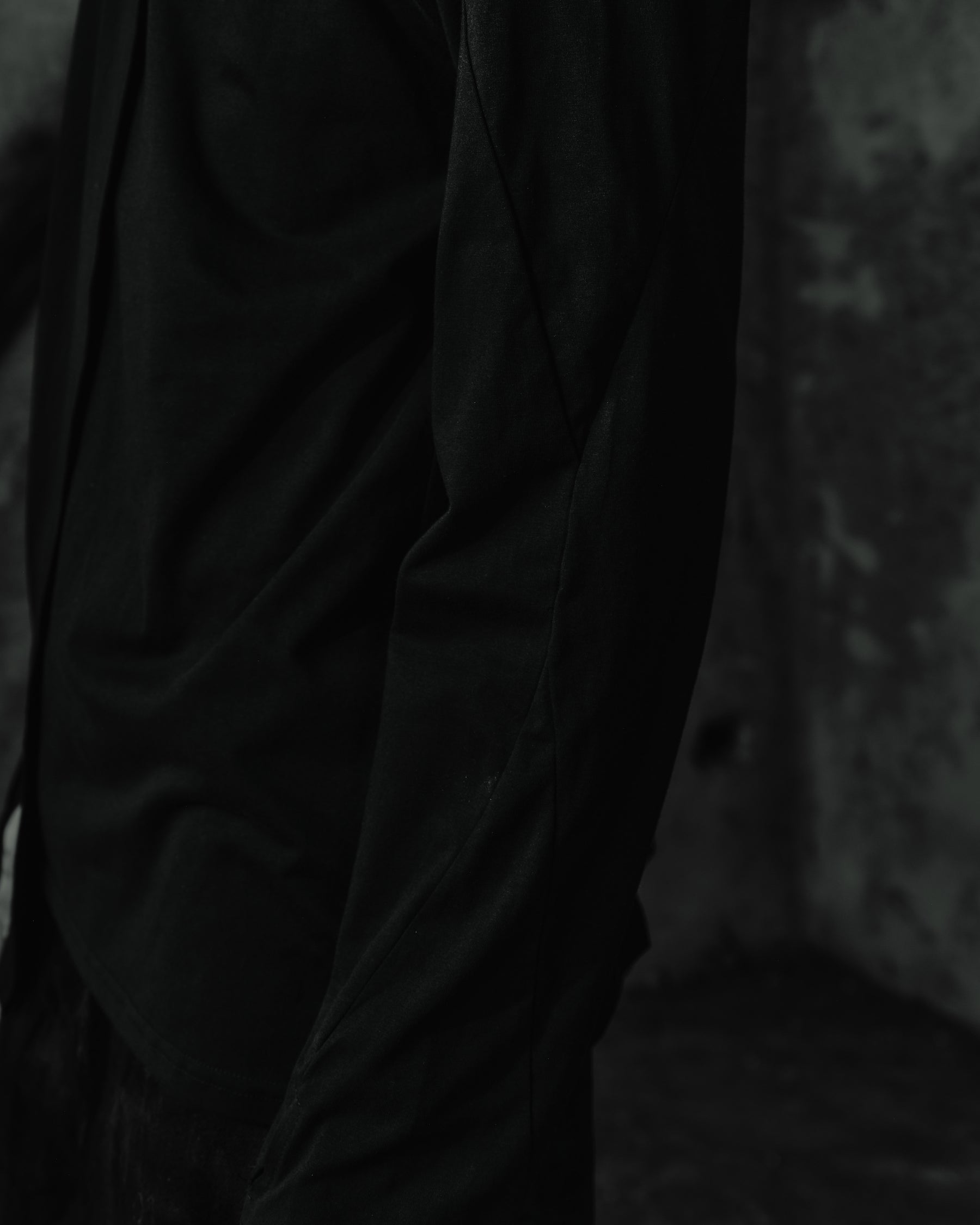 Long-Sleeve Top with Cape Panel