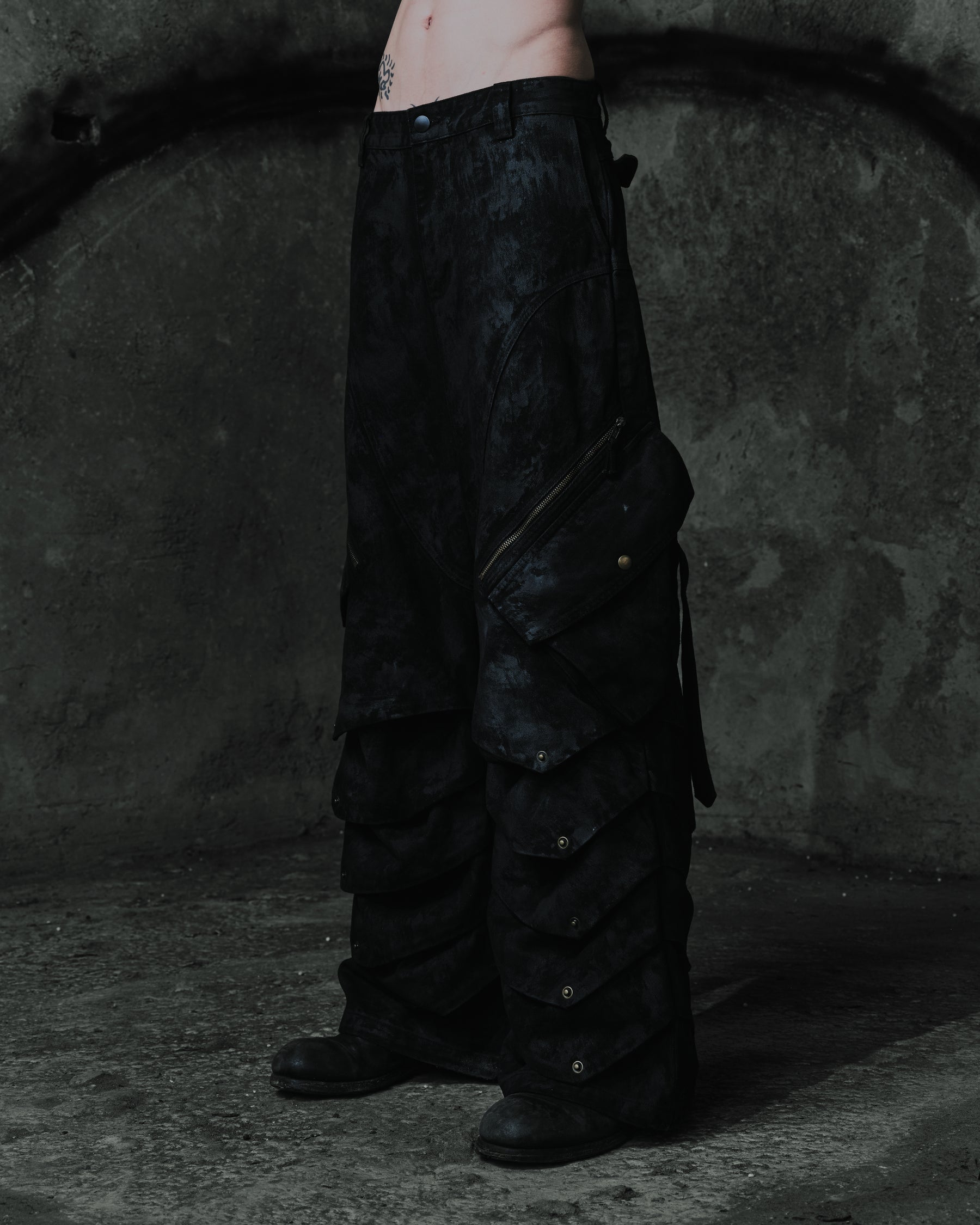 Coated Cargo Armour Trousers